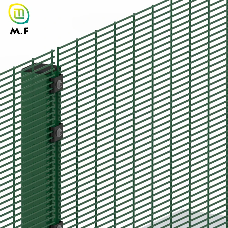 High-Security 358 Mesh Fence Anti-Corrosion Features Anti-Corrosion Hot Dip PVC Coated Steel Frame Security Rail Use