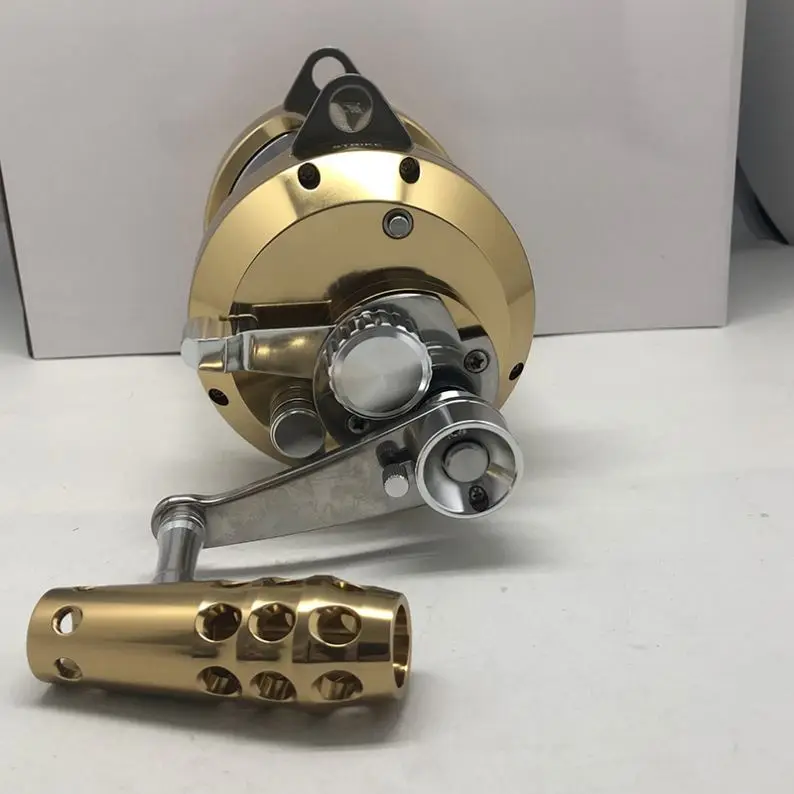 Topline 2 Speed 50W Deep Sea Fishing Trolling Reels Ocean Boat Fishing All Metal Big Game Reel Aluminum Metal Power Game Reel