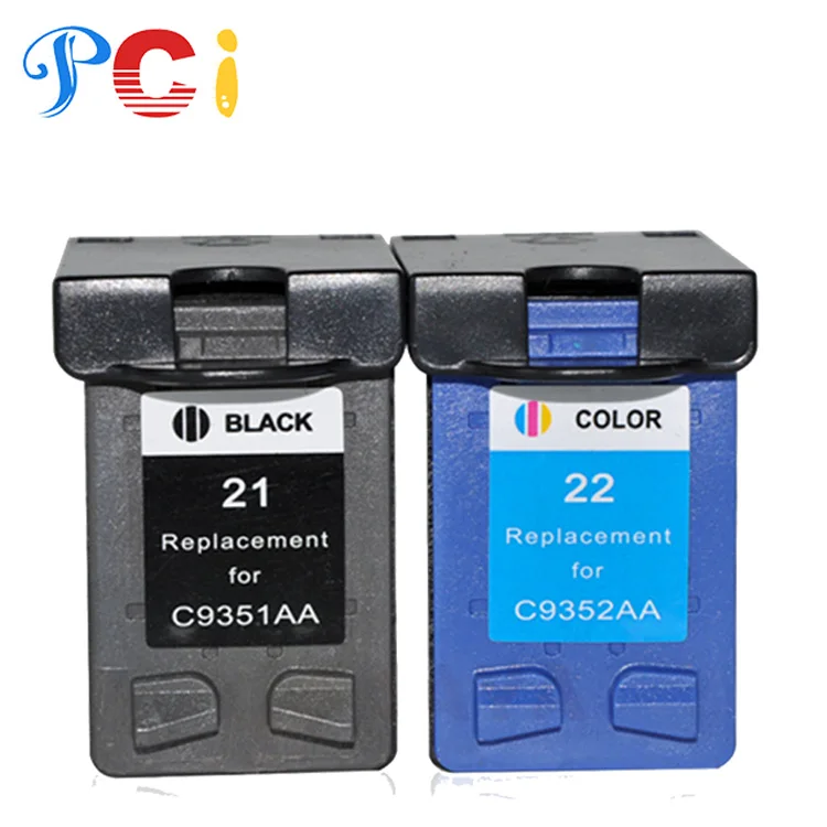 PCI 21 21XL 22 22XL Remanufactured Color Inkjet Ink Cartridge For HP Deskjet D1460 D1520 D1420 D1560 D1415 Printer