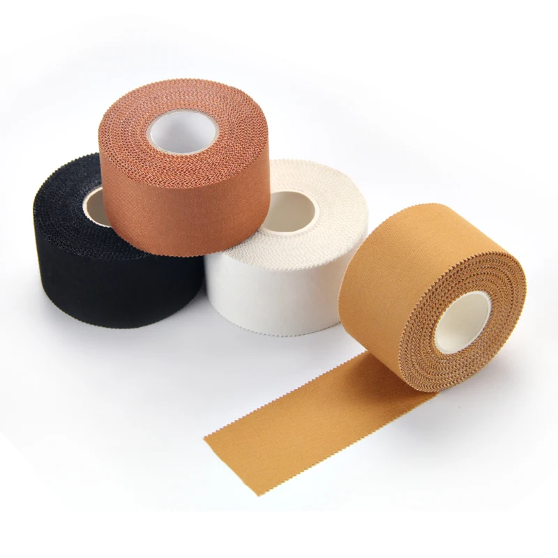3.8cm*13.7m White Cotton Premium Strapping Sport Tape ,strain Injury Support Medical Adhesive Wraps Athletic Tape Unisex Neutral