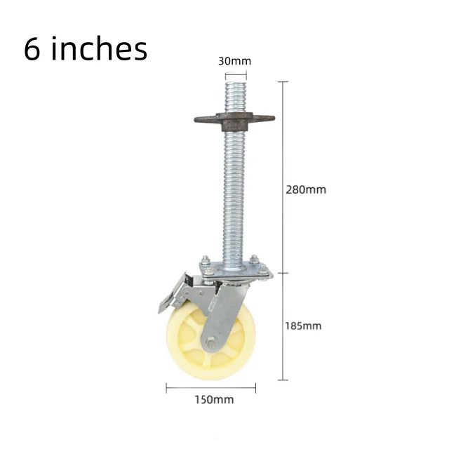 Scaffolding Wheels Adjustable Scaffold Swivel Wheel 6 inch Scaffolding Caster Wheels With Lock