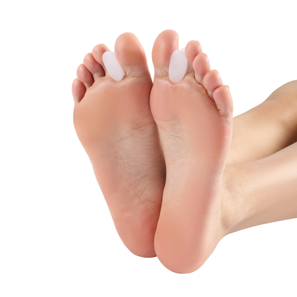 Ease Relief Correct Silicone Toe Spacers For Men and Women Corrector Bunion Manicure Big Gel