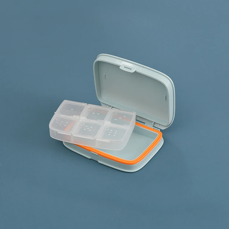 4/6 Grid Compartment Travel Portable Tablet Dispenser Organizer Case Sealed Pill Medicine Box Storage for Sale