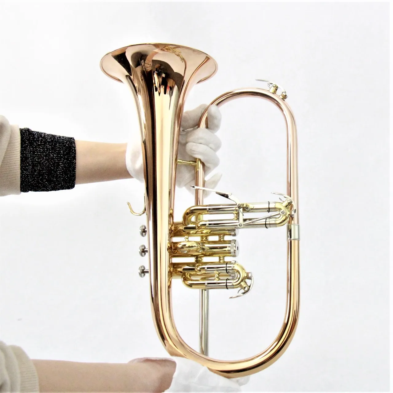 New design flugelhorn professional  classical brass instruments high end rose gold flugelhorn