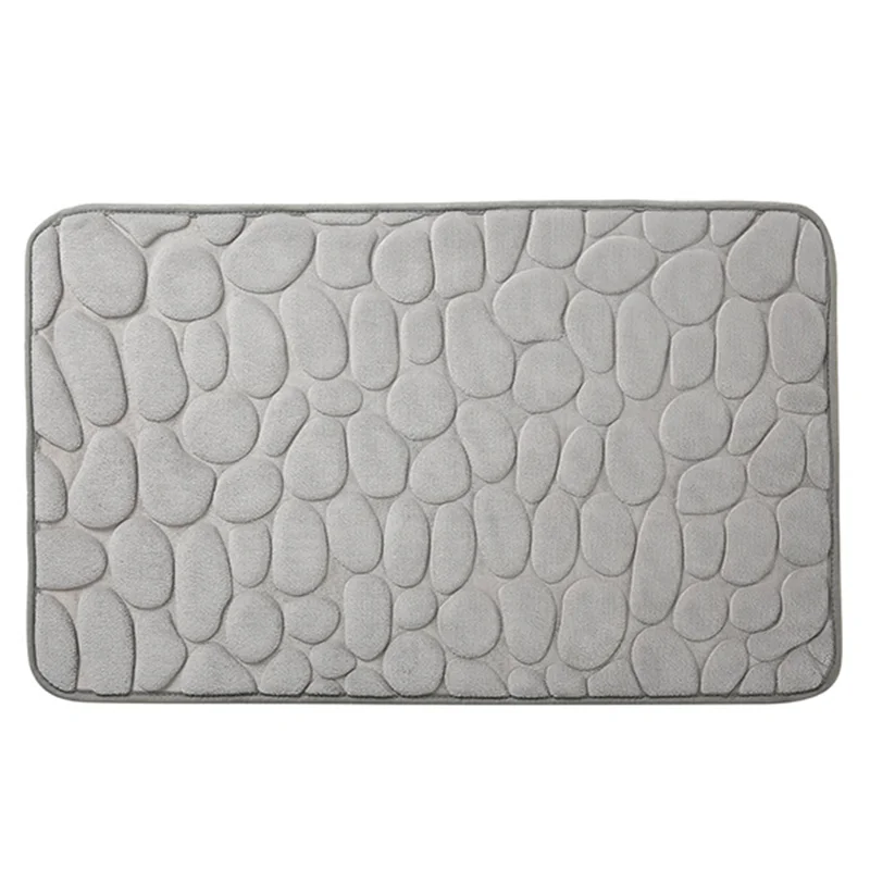 Coral Velvet Rugs Stone Flower Carpet Embroidery Bathroom Mat Water-Absorbing Floor Mat Cotton Carpets Bath Mats