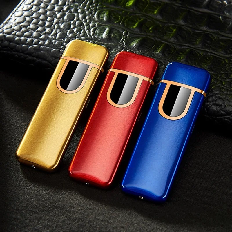  USB-зажигалка JOFI с тепловой катушкой ветрозащитная Зажигалка aansteker электронная Индукционная со сканером отпечатков