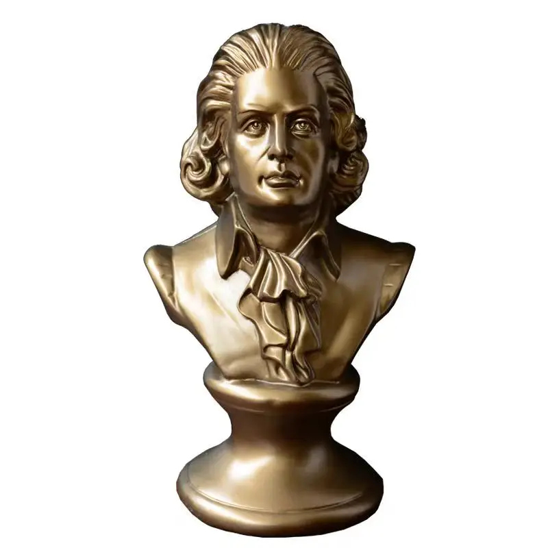 Factory Customized Hand Carved Resin Composer Mozart bust Beethoven Shakespeare Carved Desktop Decoration Resin Crafts