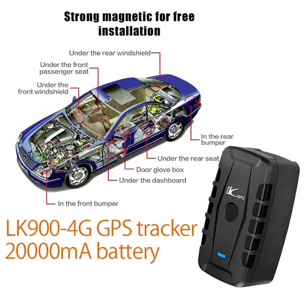 Автомобильный Магнитный GPS-локатор LK900A 4G программируемое устройство GPS-слежения для