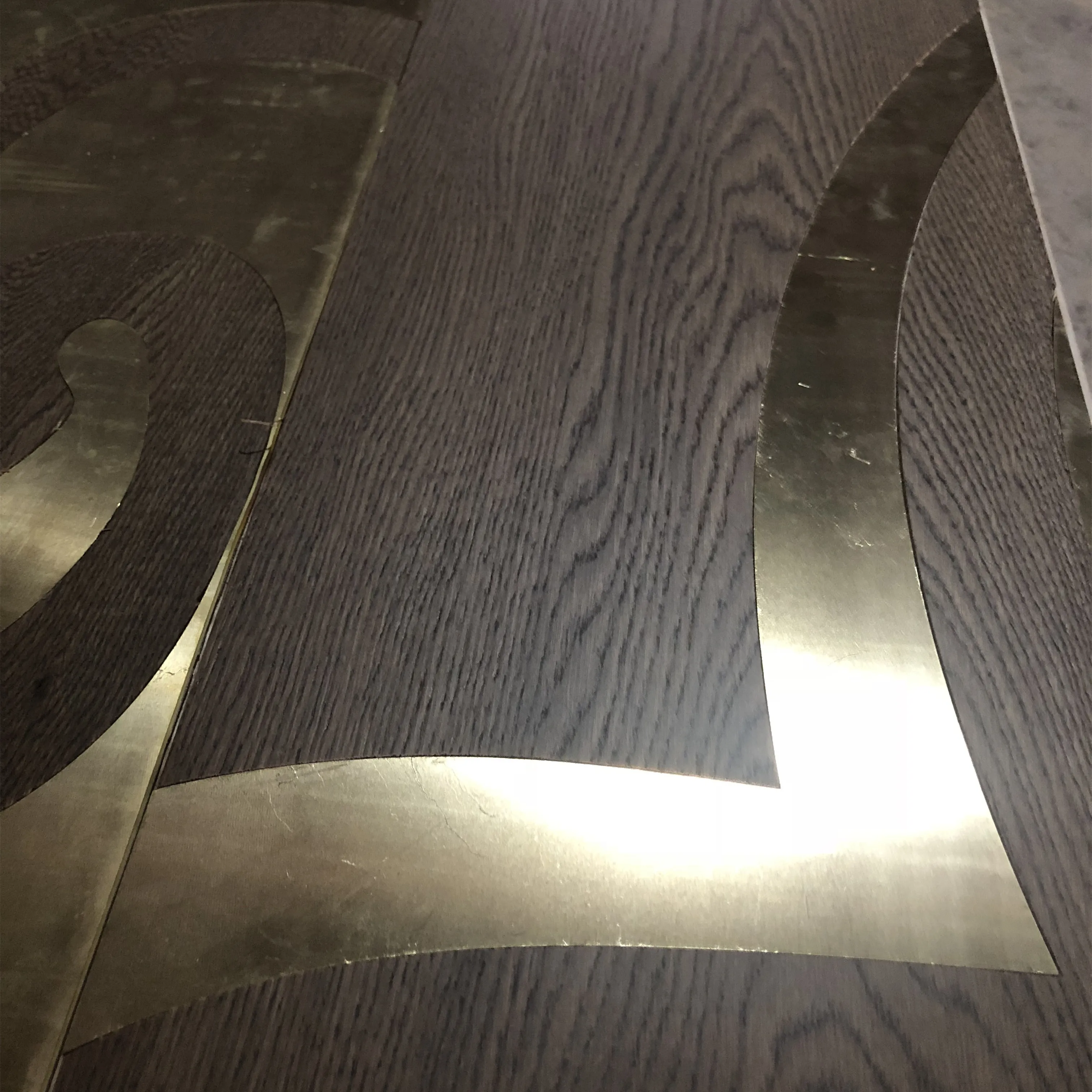 brass inlay parquet floor high quality oak parquet wooden flooring