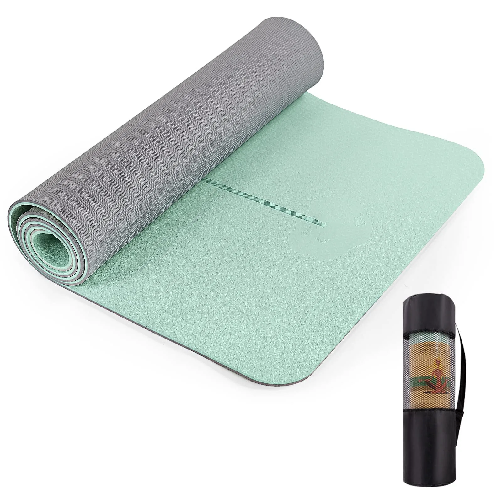Eco Friendly Custom Logo Low Price Wholesale Pilates Mat Anti Slip Eco Friendly Fitness Exercise TPE Yoga Mat