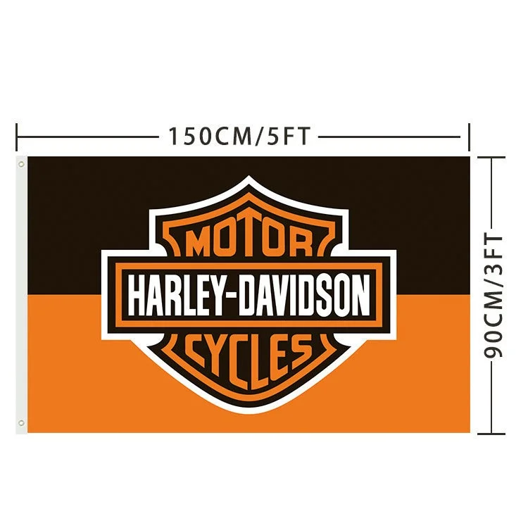 Логотип Harley 5x3ft флаг мотоцикла оптовая продажа полиэстер баннер для восстановления автомобиля цифровая печать от производителя автомобильный