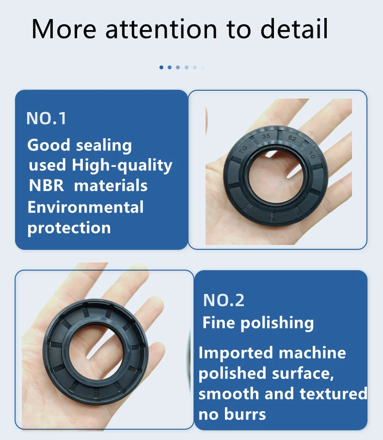 High Quality Skeleton Shaft Oil Seal NBR FKM Rubber Double Lip Seal TC Oil Seal Manufacturers