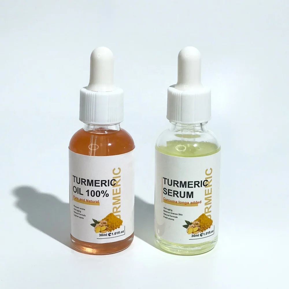 Turmeric Skincare Set Anti Acne Whitening Private Label Toner Serum Cream Face Wash Turmeric Skin Care Set