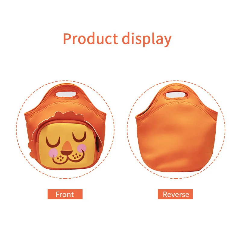Custom Cute Neoprene Lunch Bag Wholesale High Quality Animal Lunch Cooler Bags For Kids baby bags for mom