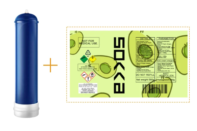 Whipped Cream 8g Whipped N2o Gas Charger Packed