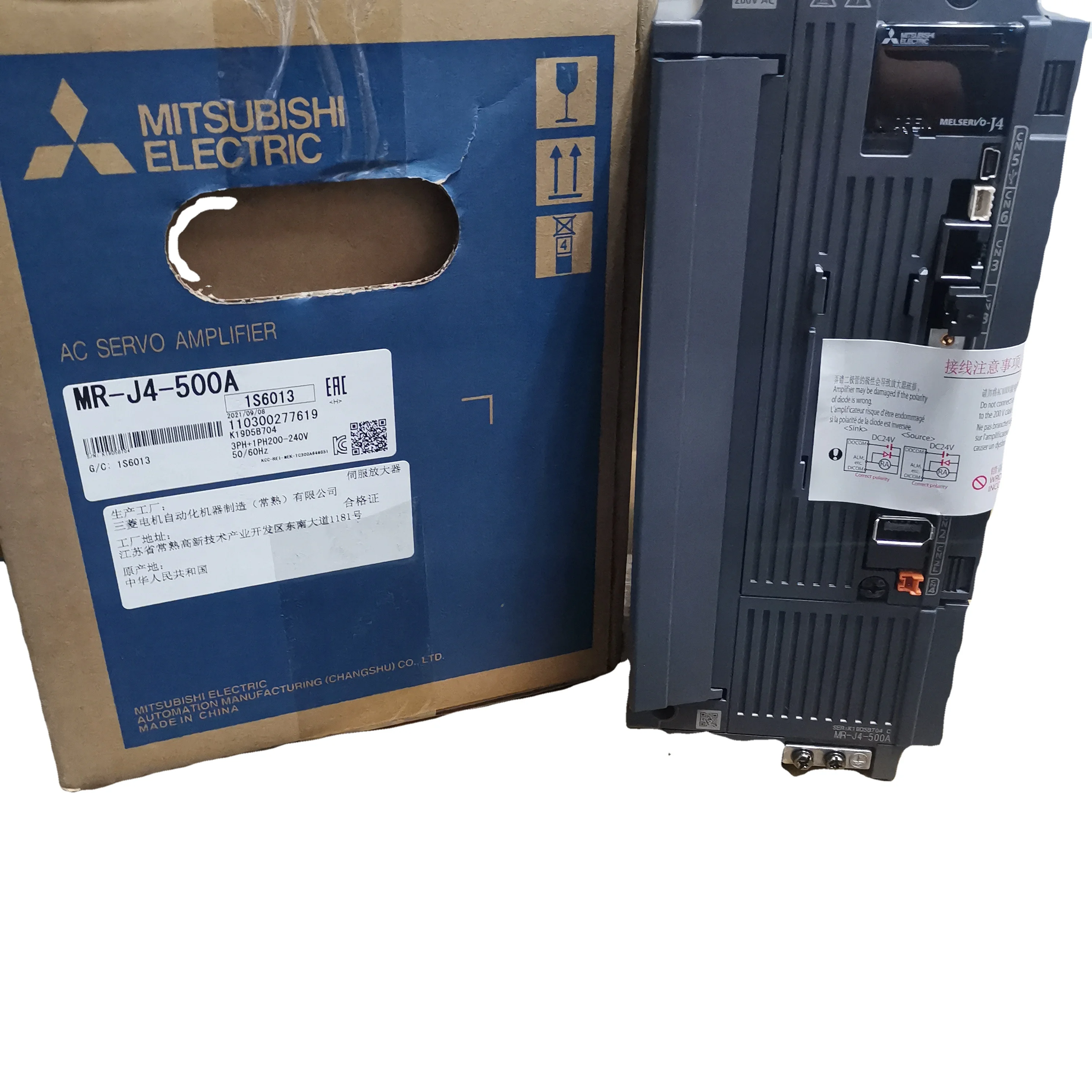 Mitsubishi Серводвигатель переменного тока драйвера и HG-SR502B /MR-J4-500A