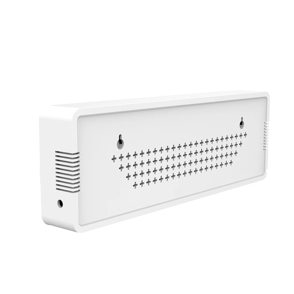 White Carbon Dioxide Detector Temperature and Humidity Monitor LED Screen Display Rechargeable Air Quality Monitor