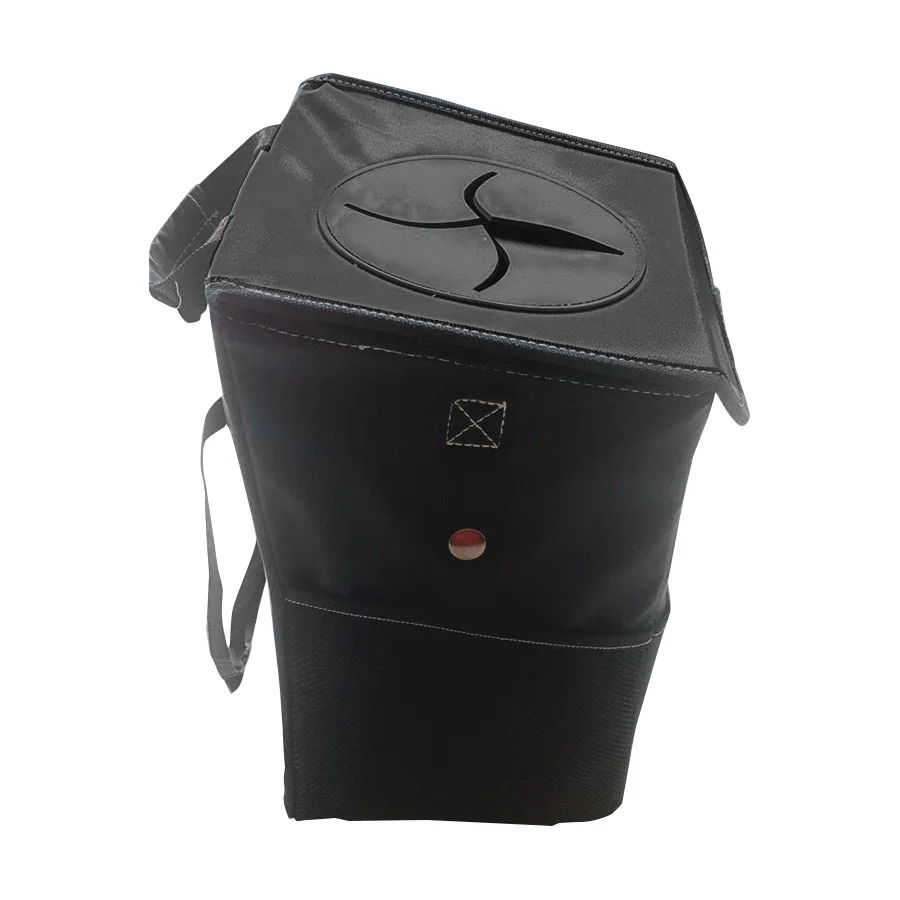KENBO Multipurpose Car Trash Can, Leakproof Garbage Can with Lid, Collapsible Vehicle Organizer Storage (Black)