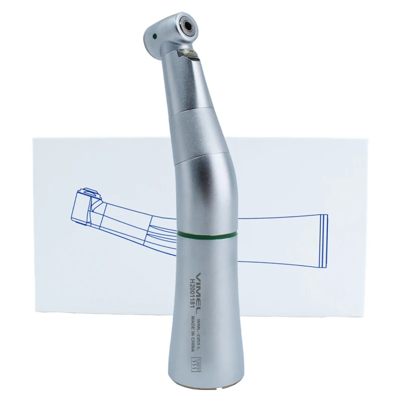Dental Contra Angle Ceramic Bearing Single Spray E Type Push Button With Optical Fiber Dental Low/Slow Handpiece Supplier
