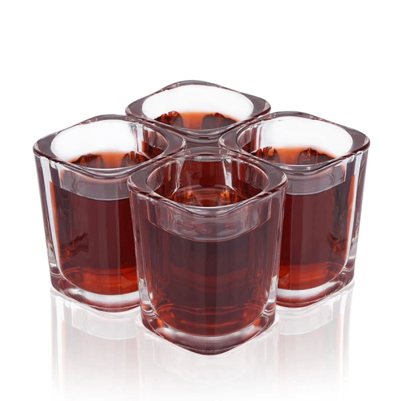 Пустой химический Jagerbomb уникальные измерительные очки для эспрессо 2 унции 60 мл подарочный набор свадебная сублимационная квадратная рюмка на заказ