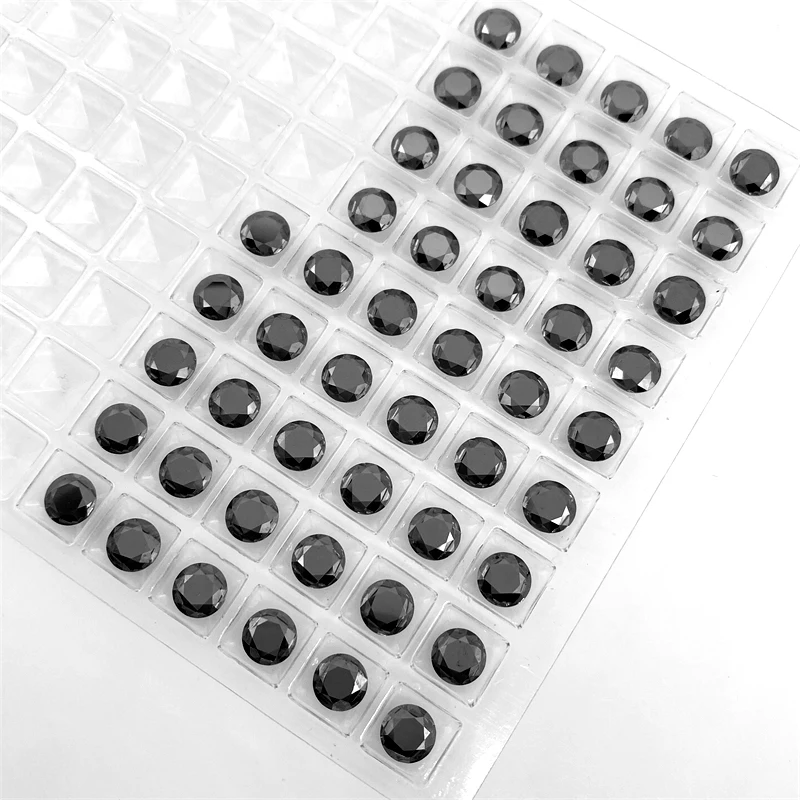 Round Fancy Brilliant Cut Color Moissanite 0.5CT 1CT 2CT 3CT GRA Certificate moissanite black diamond