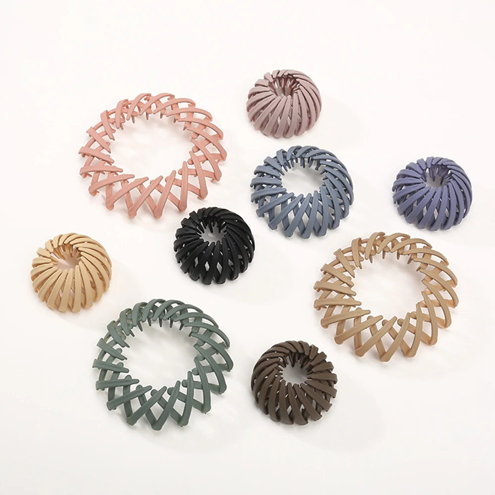 Bird Nest Hair Clips,Ponytail Holder Clip Accessories for girls,Velvet Expandable Fixed Hair Claw Retractable Hairpin Buckles