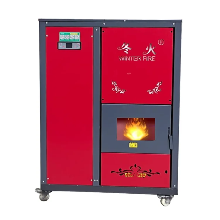 51KW Eco-friendly Steel Fireplace Stove Wood-burning Fire Heaters Wood Pellet with Water