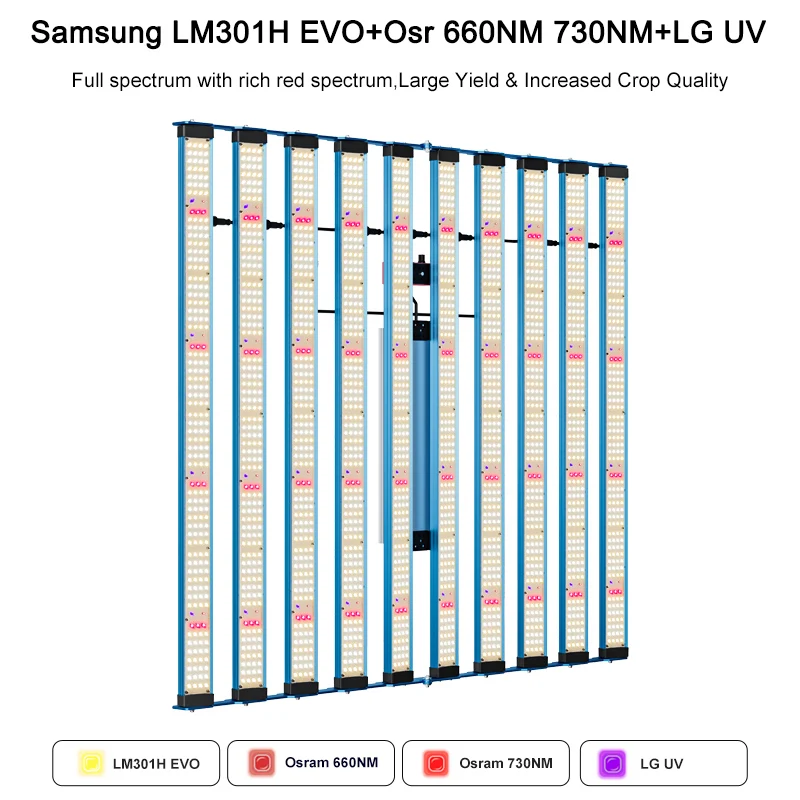 Самсунг LM301H EVO! 1000 Вт Светодиодная лампа для роста с 660NM 730NM