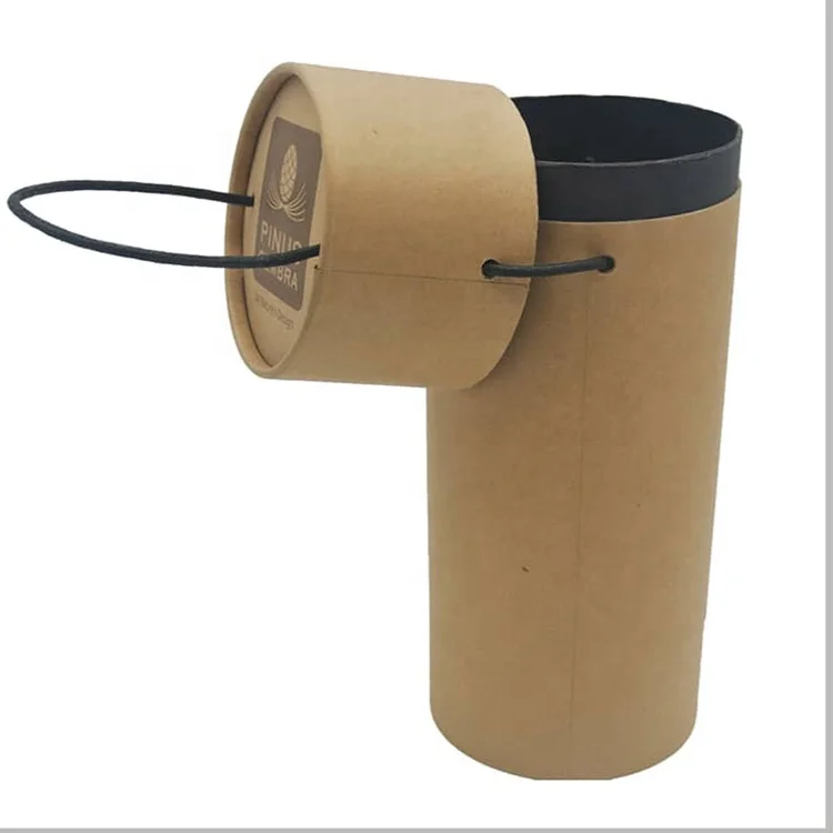 Round Paper Cardboard Cylinder wine Gift Box Wine Bottle Gift Box