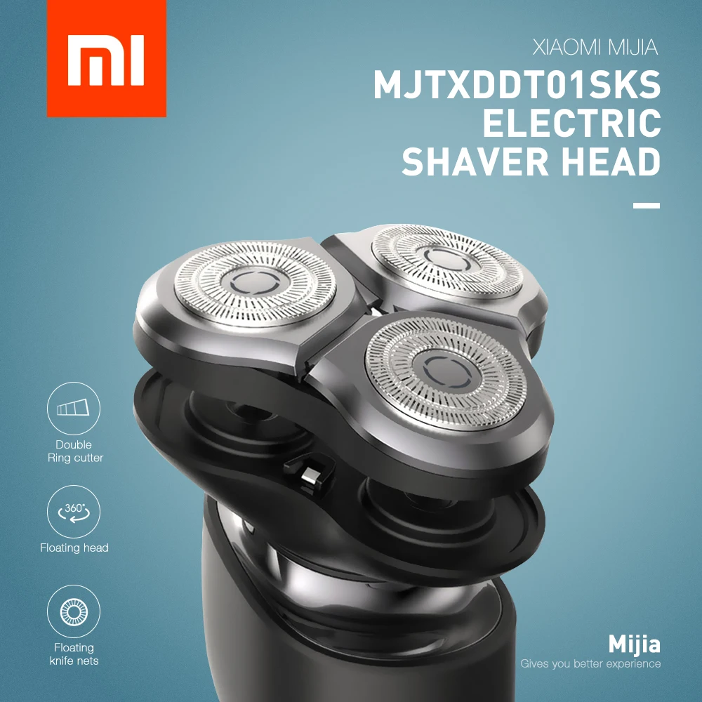 
Xiaomi Electric Shaver Mijia Razor Shaving Machine for Men Dry Wet Beard Trimmer Rechargeable Turbo Mode Main-Sub Dual Blade ES3 