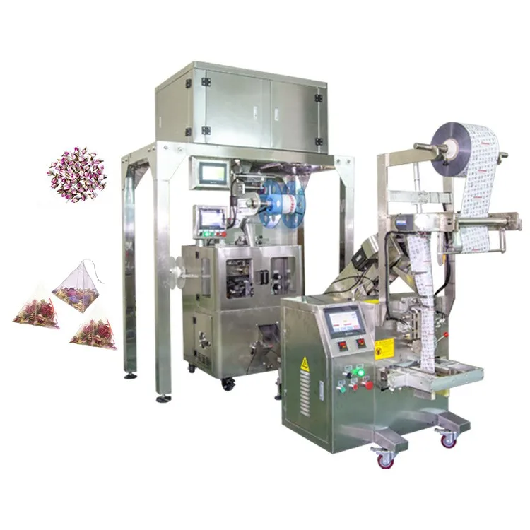 Top Grade Wholesale Price Instant Automatic Triangle Small Pyramidal Bag Herbal Rose Tea Packing Making Filling Machine For Sale