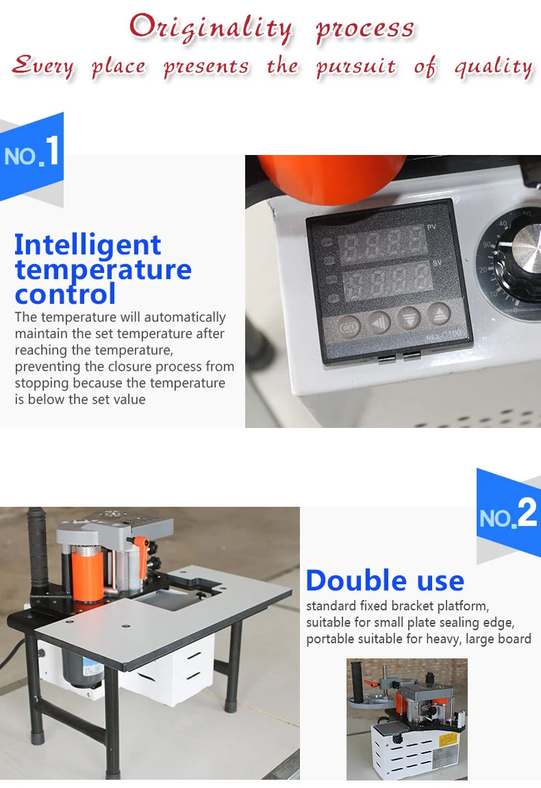 FKAI Portable Wood Based Panels Machinery Corner Rounding Trimming Edge Banding Machine