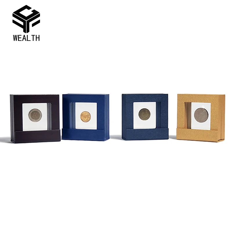 Jewelry 3d Floating Pe Film Suspension Box Transparent Jewelry Display Showcase Storage Ring Earrings Dustproof Packaging Box
