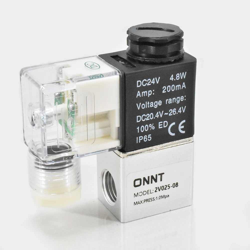 1/4 Inch Airtac 2 Position AC220V DC24V AC110V DC12V 2V025 08 valvula de solenoide Pneumatic Air Solenoid Valve