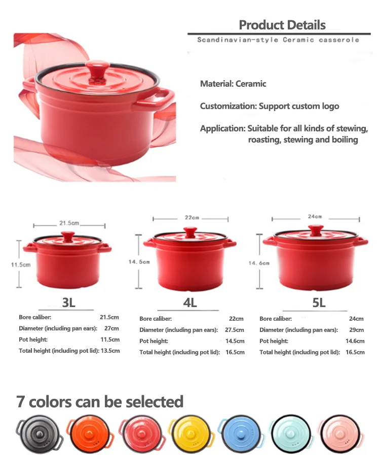 High Quality hot pots insulated casserole matte glazed ceramic casserole  With High Popularity