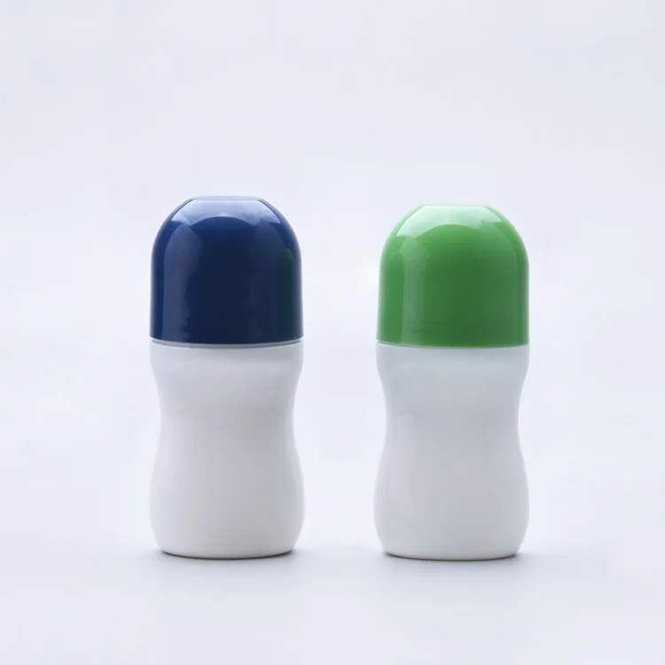 Unique shape 50ml Plastic Roll On Bottles Roller Ball