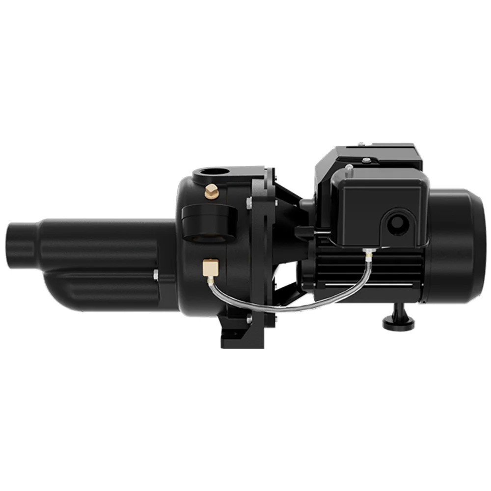 1/2HP Cast Iron Convertible Jet Pump with Ejector Kit Depth Up to 25ft or 90ft 115V/230V Dual Voltage, Automatic Pressure Switch
