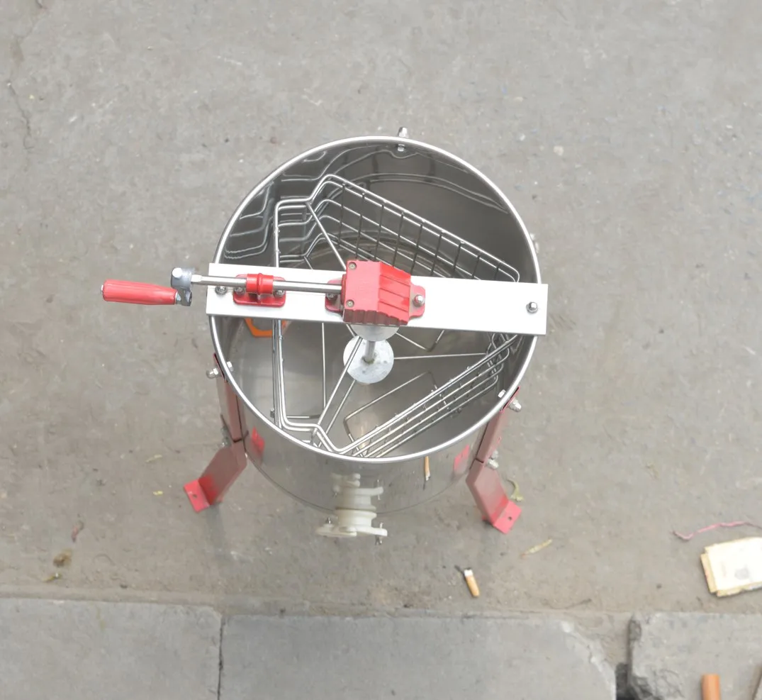 3 frames manual honey extractor machine with legs for beekeeping use