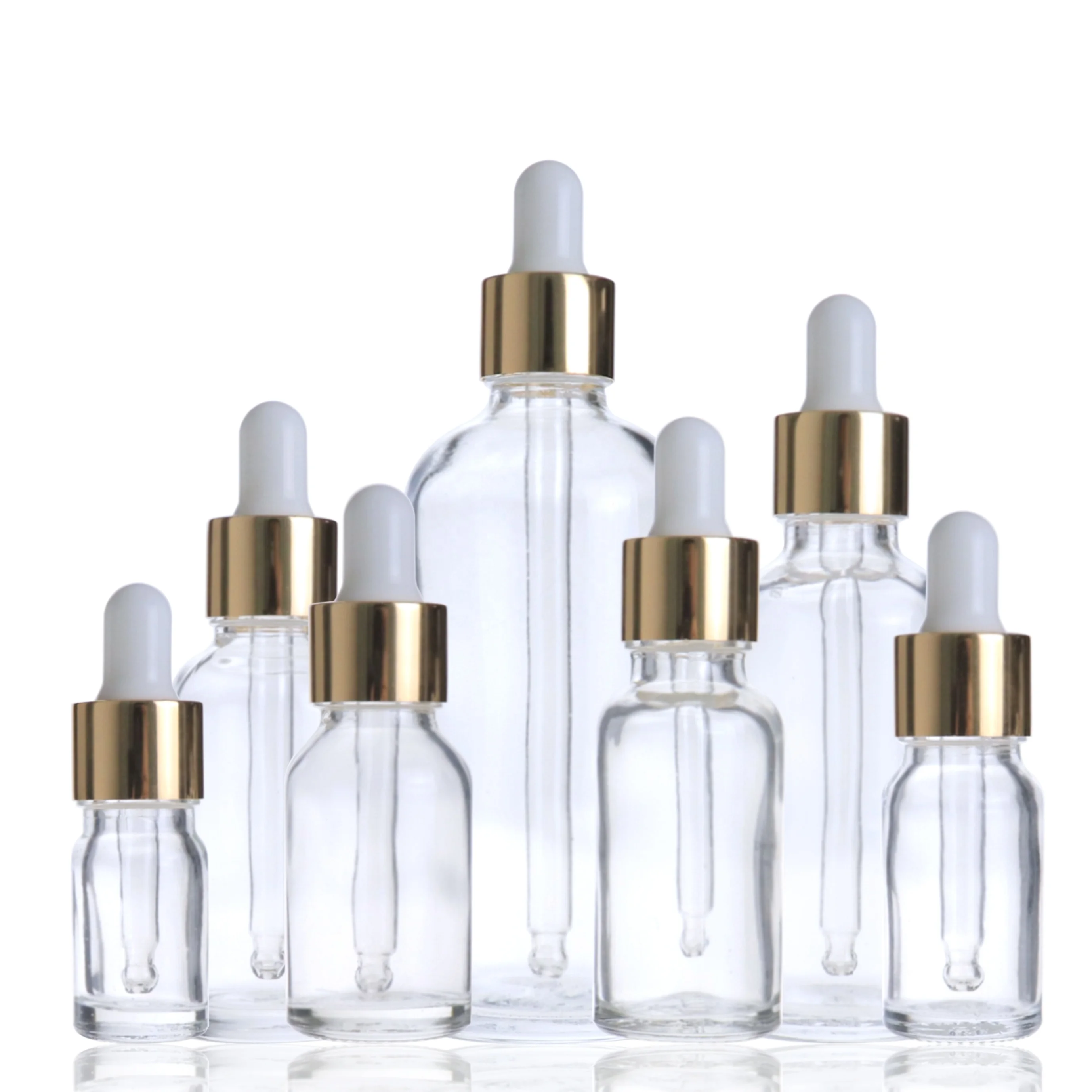 5ml 10ml 15ml 20ml 30ml 50ml 100ml clear essential oil cosmetic glass bottle with cap