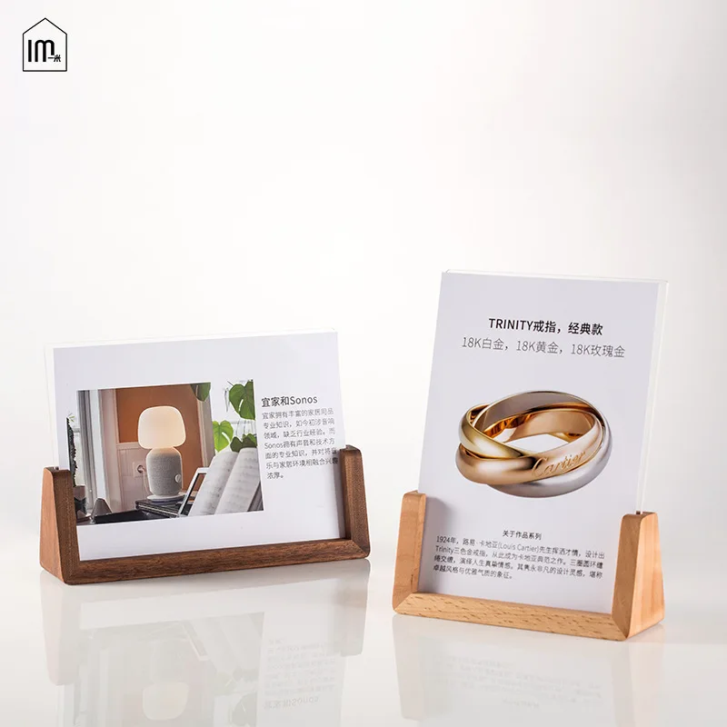 
2021 clear acrylic menu display stands for US Market marketing stand display 