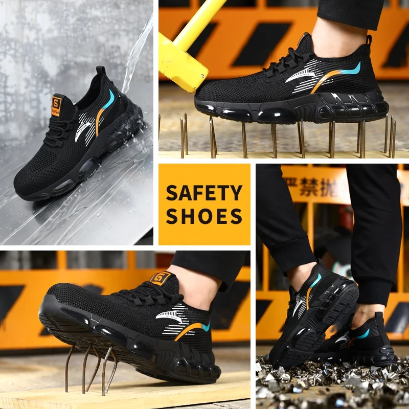 GUYISA New safety shoes lightweight TPU sole European standard steel toe safety shoes