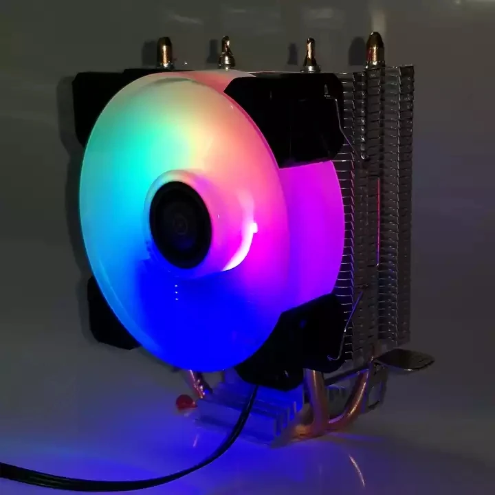 DC 12v pc computer cpu 775 1151 1150 1155 AM amd cpu cooler heatsink radiators 2 heatpipe fan