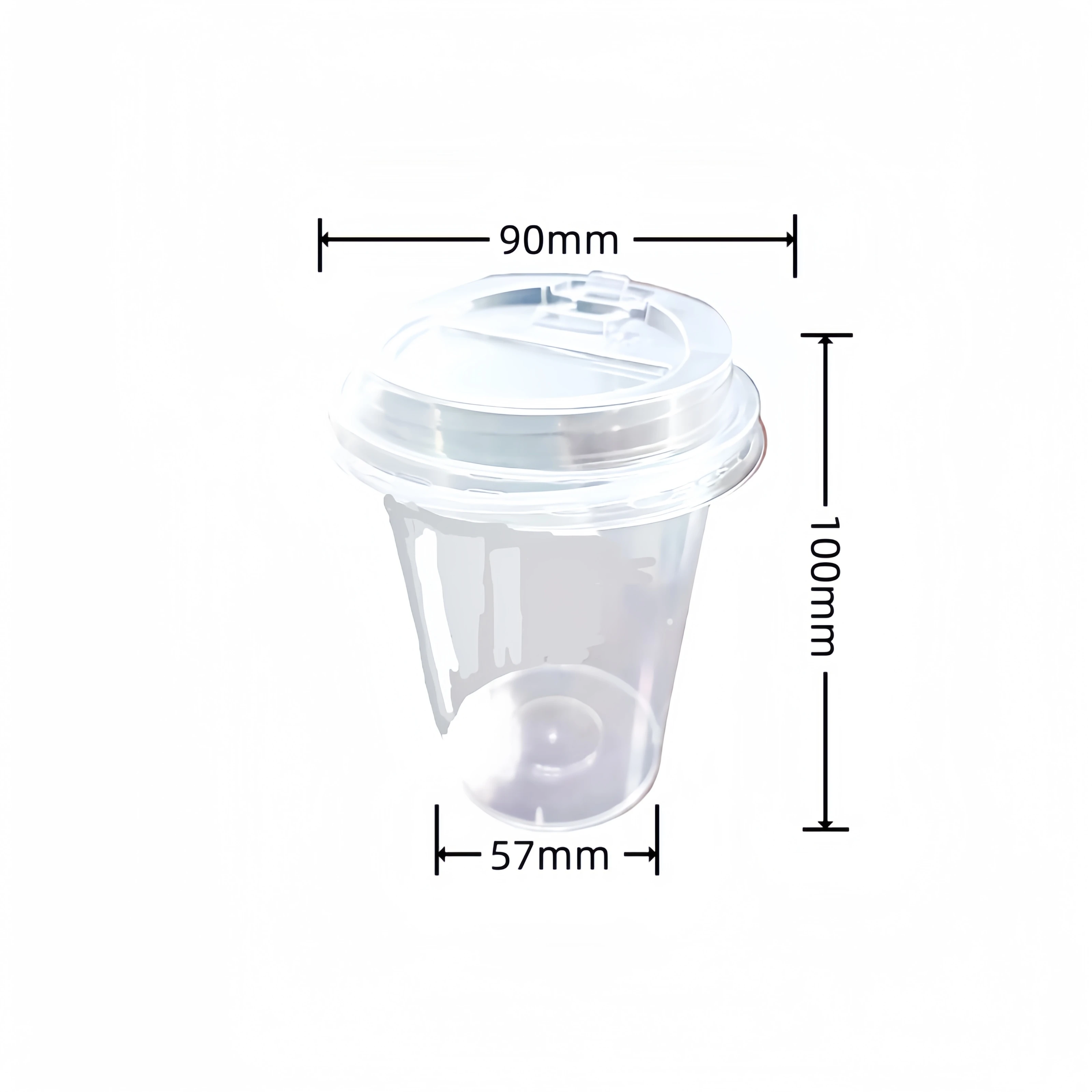 High cost performance disposable pp clear plastic cup 12oz milk tea cups with lids