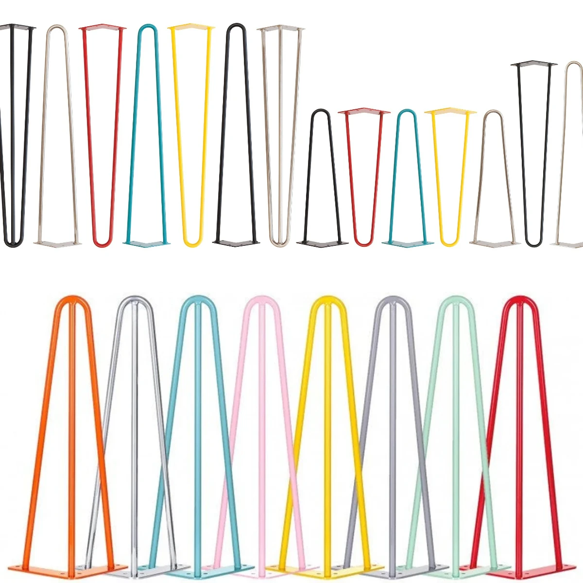 Ornamental Moldings 4.25-In X 16-In Hairpin Metal Table Leg Coffee Table Legs for Living Room Sleek Hairpin Legs