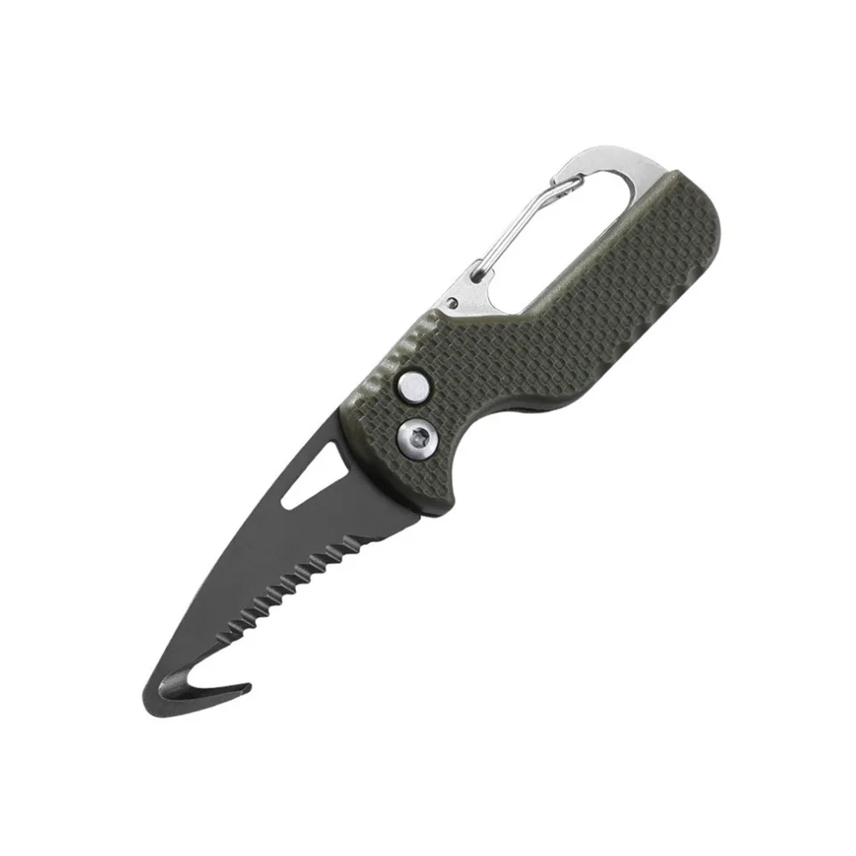 Mini Folding Keychain Knife Box Seatbelt Cutter Portable Rescue Knife