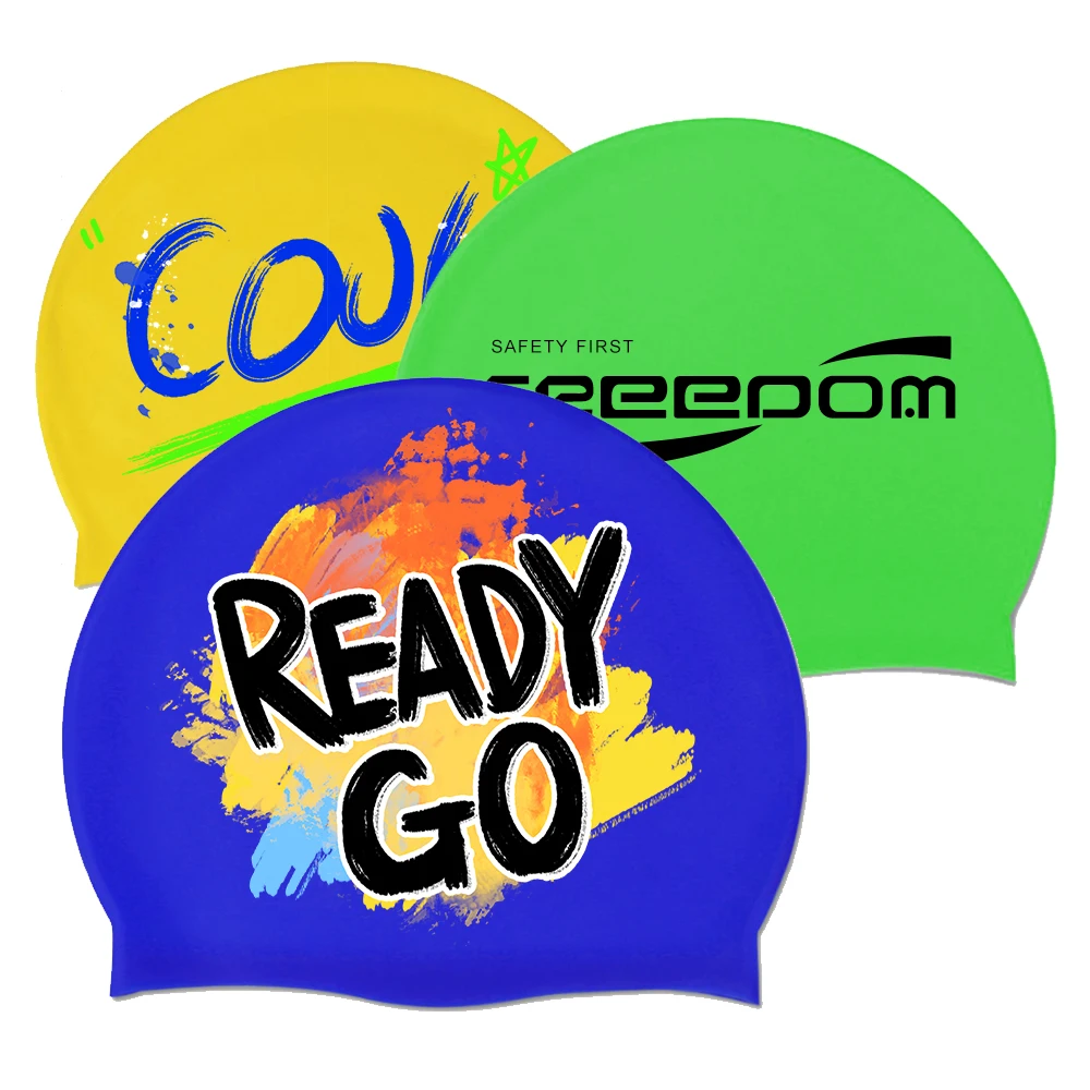 Adult Durable Elastic Silicone Pool Beach Swim Cap Swimming Hat Head Cap For Men And Women Wholesale Rubber Silicon Swimming Cap