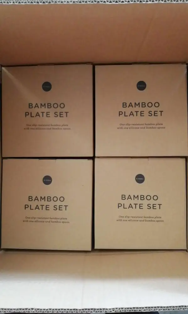 Car Shape Bamboo Baby Toddler Suction Plate, Stay Put Feeding Dinner Dish
