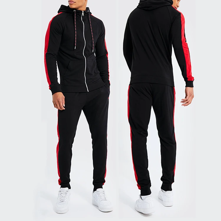 Custom Unisex 2 Piece Crew Neck Mens Cotton Embossed Tracksuits Jogger Sweatsuits Suits Bulk Sweatpants And Hoodie Set For Men