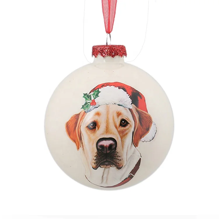 YIBO wholesale Novelty christmas decoration hand  paint glass ball