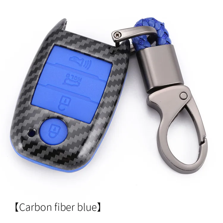 NEW 3 4 Buttons Carbon Fiber Car Remote Smart Key Case Cover For KIA Rio Rio5 Sportage Ceed Cerato K3 KX3 K4 K5 Sorento Optima P